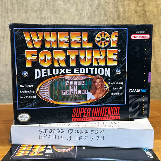 Wheel of Fortune Deluxe Edition SNES Super Nintendo Video Game CIB