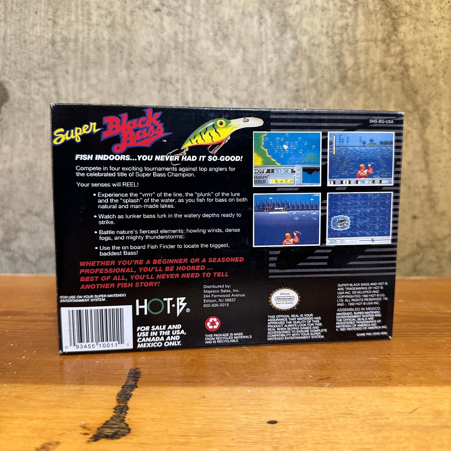 Super Black Bass Pro Fishing Game SNES Video Game CIB