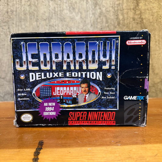 Jeopardy Deluxe Edition SNES Super Nintendo Video Game CIB
