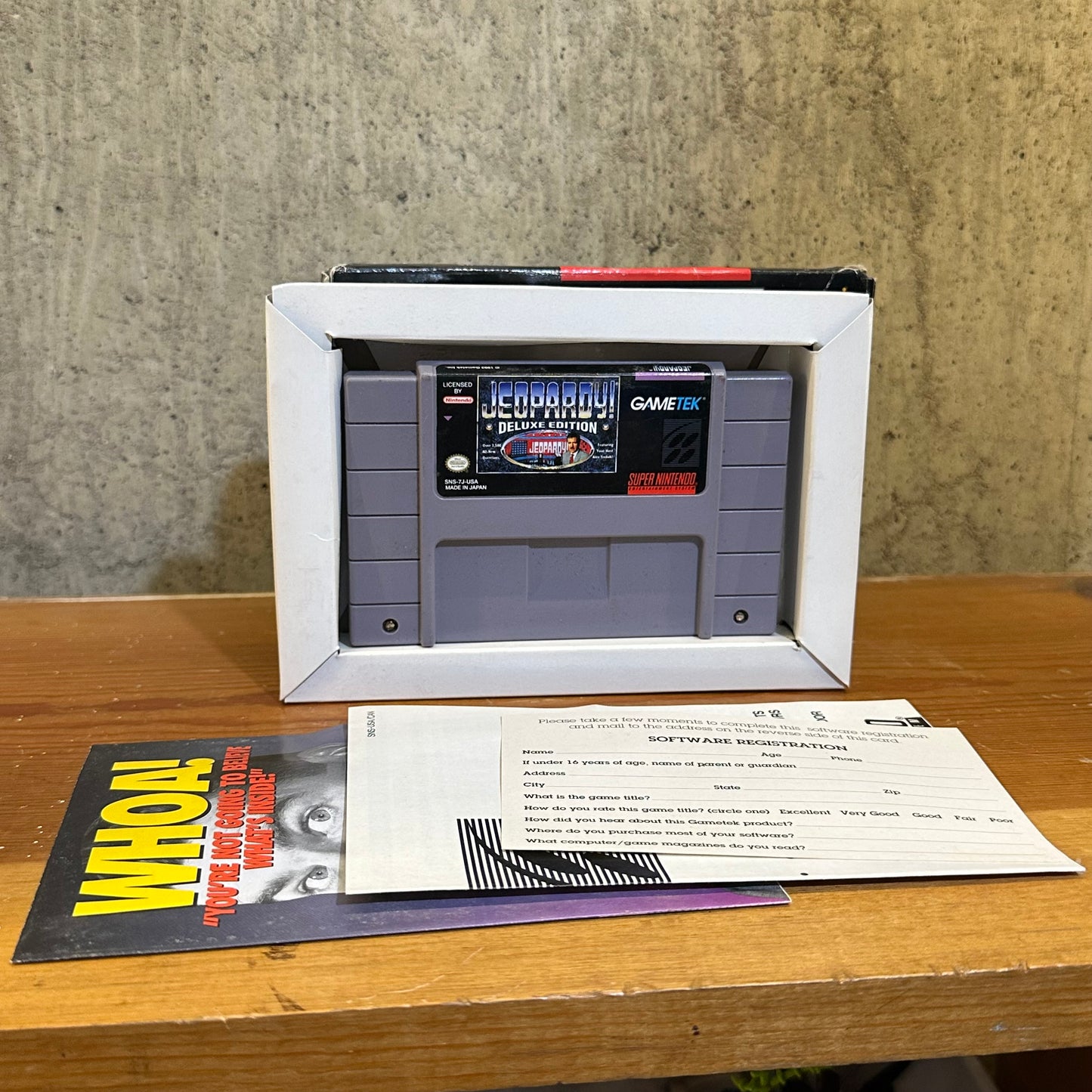 Jeopardy Deluxe Edition SNES Super Nintendo Video Game CIB