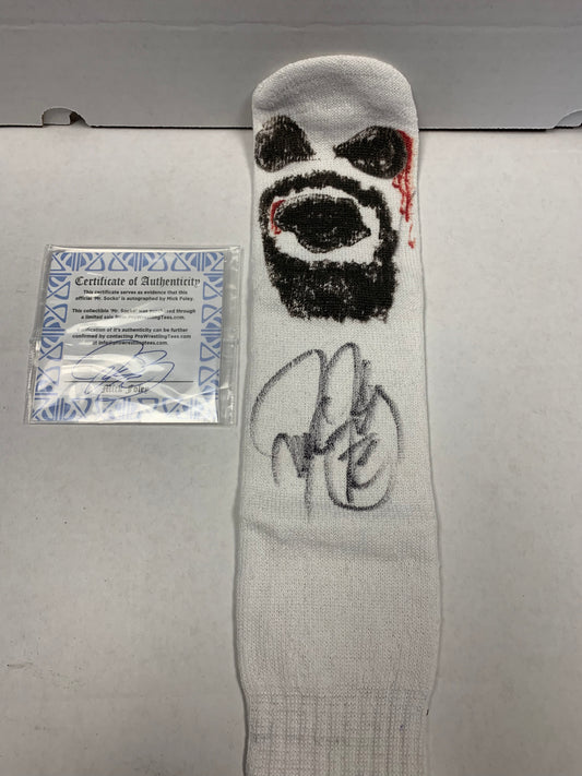 Mick Foley autographed Mr. Socko