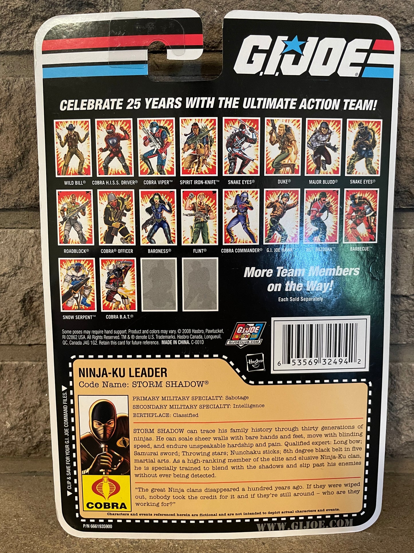 GI Joe 25th Anniversary Ninja-Ku Leader Storm Shadow MOC