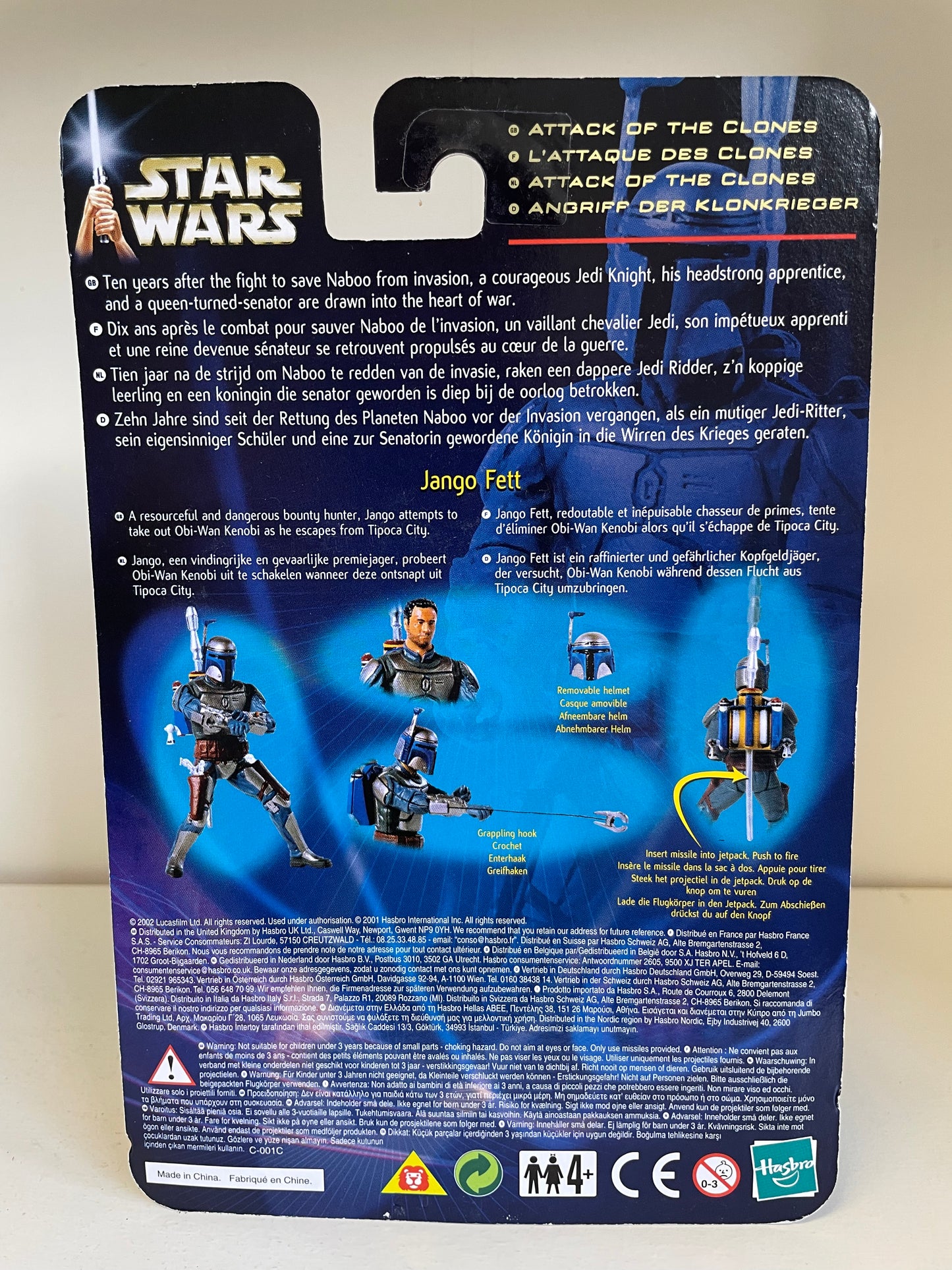 Star Wars Jango Fett European Card Sealed Action Figure