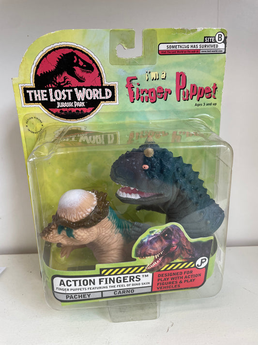 Jurassic Park Lost World Action Fingers Pachy Carno Finger Puppets