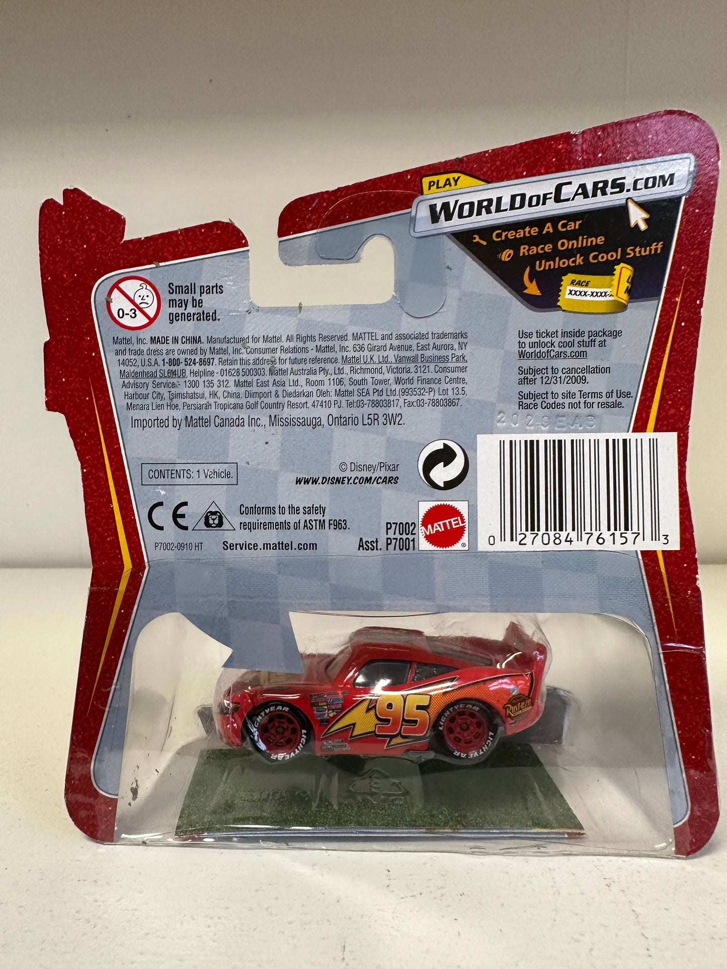 Mattel World of Cars Lightning McQueen Disney Pixar